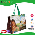 2017 EU Standard promotional bopp laminated pp woven shopping tote bag